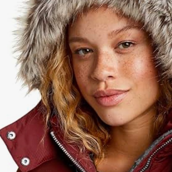 EDDIE BAUER SUN VALLEY DOWN DUFFLE COAT IN DARK SABLE SZ PETITE LARGE - Picture 5 of 16